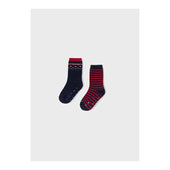 Mayoral Boys Red and Navy Anti Slip Socks Set